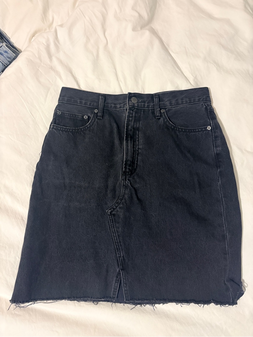Denim forum 90s vintage maxi jean skirt